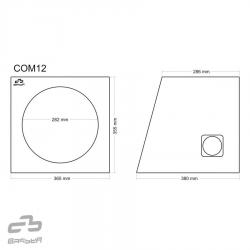 BASSER 12'' inch (30 CM) Universele Gesloten Subwooferbehuizing