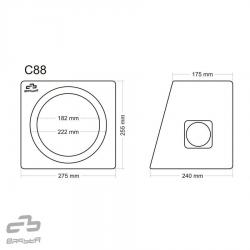 BASSER 8'' inch (20 CM) Universele Gesloten Subwooferbehuizing