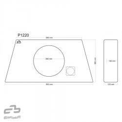 BASSER 12'' inch (30 CM) Universele Gesloten Subwooferbehuizing FLAT