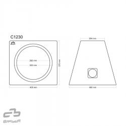 BASSER 12'' inch (30 CM) Universele Gesloten Subwooferbehuizing (2 x SCHUIN, 30 LITER)