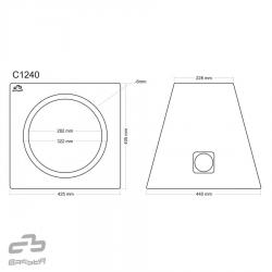 BASSER 12'' inch (30 CM) Universele Gesloten Subwooferbehuizing (2 x SCHUIN, 40 LITER)
