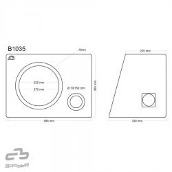 BASSER 10'' inch (25 CM) Universele Gepoorte Subwooferbehuizing (Ronde Basspoort, 35 LITER)