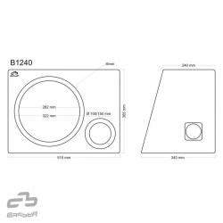 BASSER 12'' inch (30 CM) Universele Gepoorte Subwooferbehuizing (Ronde Basspoort, 50 LITER)