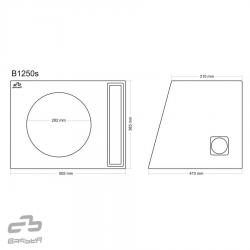 BASSER 12'' inch (30 CM) Universele Gepoorte Subwooferbehuizing (Bassreflex, 50 LITER)