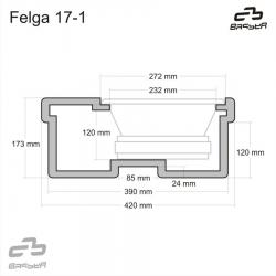 BASSER 17 + 18'' inch Reservewiel Subwooferbehuizing (10'' inch 25 CM Subwoofer) TYPE A