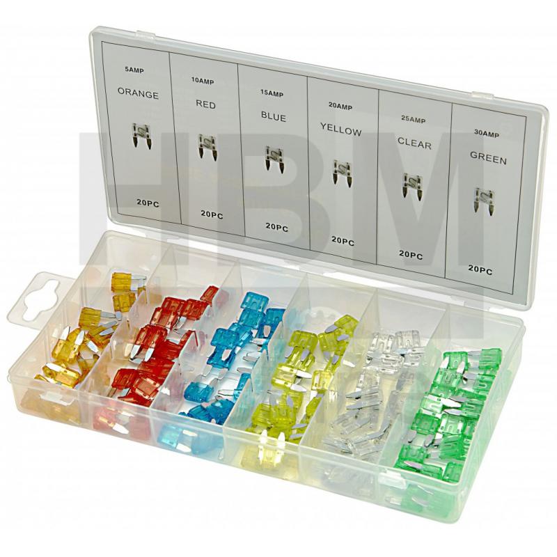 Lampa 120 Delig Mini Zekeringen Assortiment Lampa 120 Delig Mini Zekeringen Assortiment