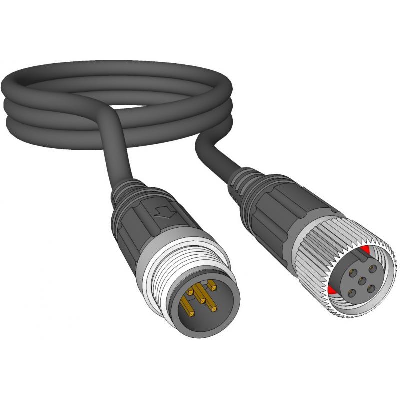 Carvision 5 Polig M12 Verlengkabel (5 Meter)