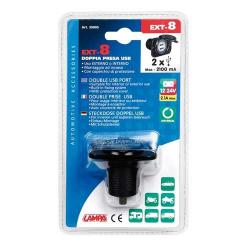 Lampa 2x USB inbouwsocket 12/ 24 Volt