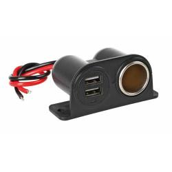 MB USB/ 12 Volt opbouw socket