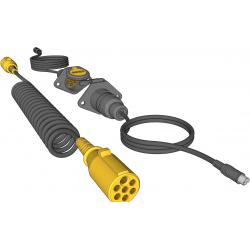 Carvision 7P Spiraal Set 4P Mini DIN