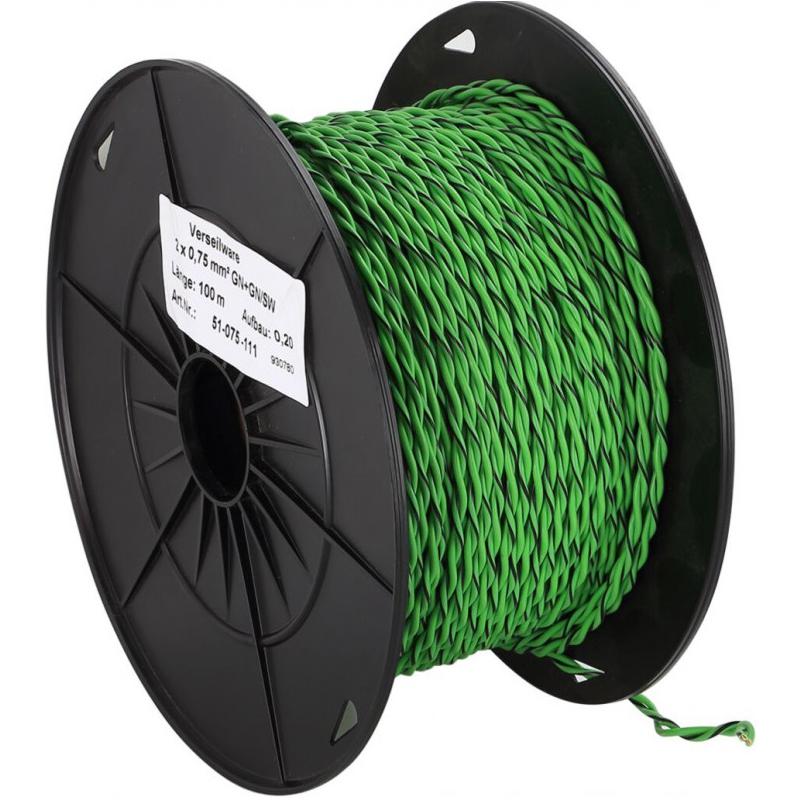 BSL Getwiste Speakerkabel PRO 0,75 QMM (Groen + Groen/Zwart) BSL Getwiste Speakerkabel PRO 0,75 QMM (Groen + Groen/Zwart)