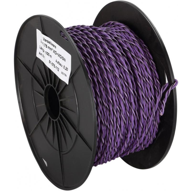 BSL Getwiste Speakerkabel PRO 0,75 QMM (Paars + Paars/Zwart) BSL Getwiste Speakerkabel PRO 0,75 QMM (Paars + Paars/Zwart)