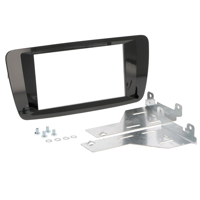 BSL 2DIN Inbouwframe Seat Ibiza Hoogglans Zwart (Vanaf 2008 t/m 2014)