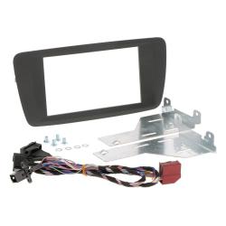 BSL 2DIN Inbouwframe Seat Ibiza (6P) Antraciet zwart (Vanaf 2015 t/m 2017)
