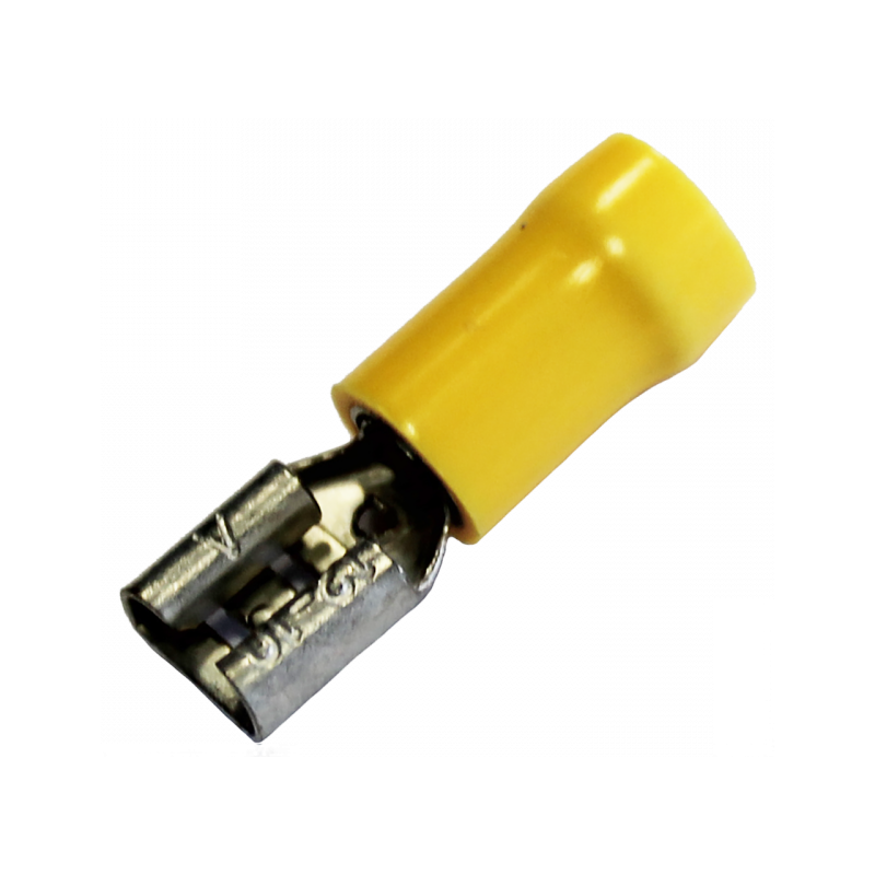 ACV ProLine Kabelschoenen 6,3 MM Geel Female 4,0 - 6,0 mm2 (10 Stuks)