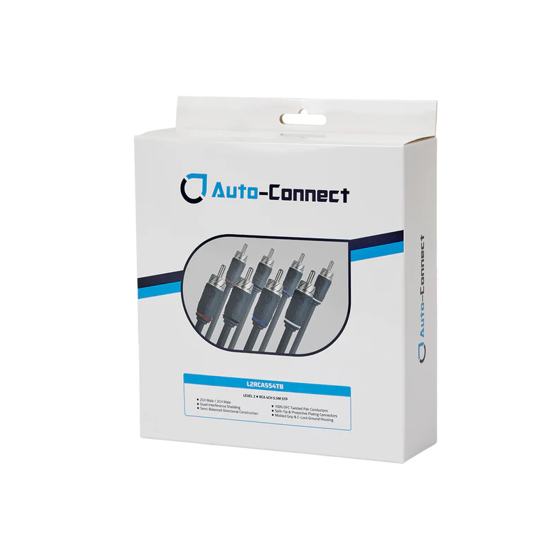Auto-Connect L2RCA554TB RCA Kabel 4 Kanaals 5,5 M (Level 2)