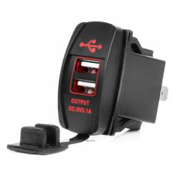 ACV 2 x USB-A Inbouwbehuizing Waterdicht 12 / 24 Volt