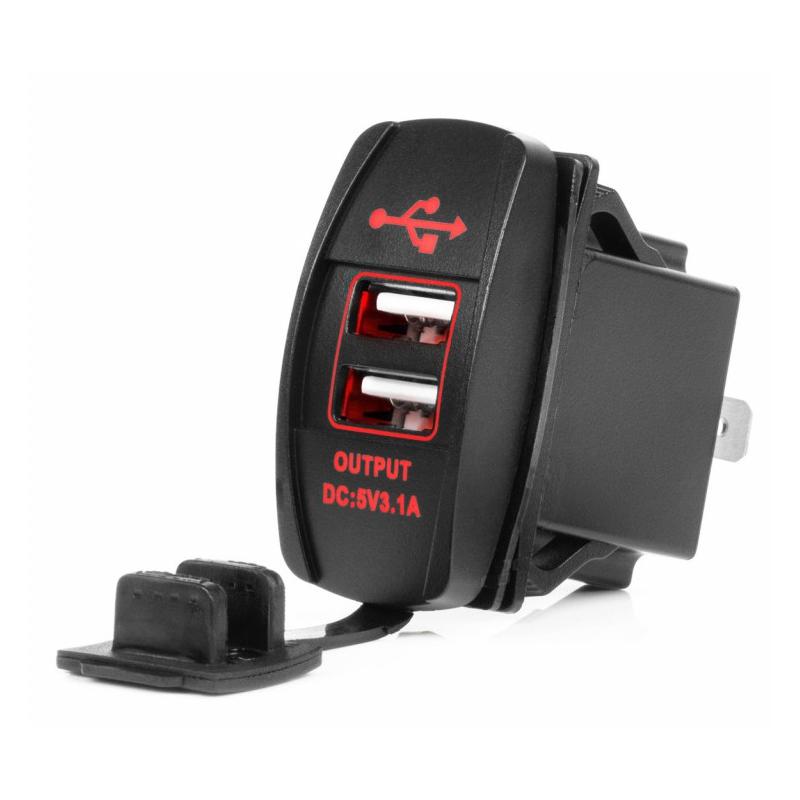 ACV 2 x USB-A Inbouwbehuizing Waterdicht 12 / 24 Volt ACV 2 x USB-A Inbouwbehuizing Waterdicht 12 / 24 Volt