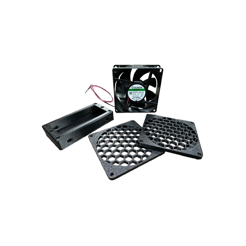 VDBA-3D Montagebracket Ventilator 80 MM + Ventilator + Hexagon Roosters VDBA-3D Montagebracket Ventilator 80 MM + Ventilator + Hexagon Roosters