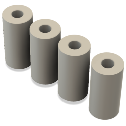 VDBA-3D Afstandsbussen 15 x 30 MM (Set van 4 stuks)