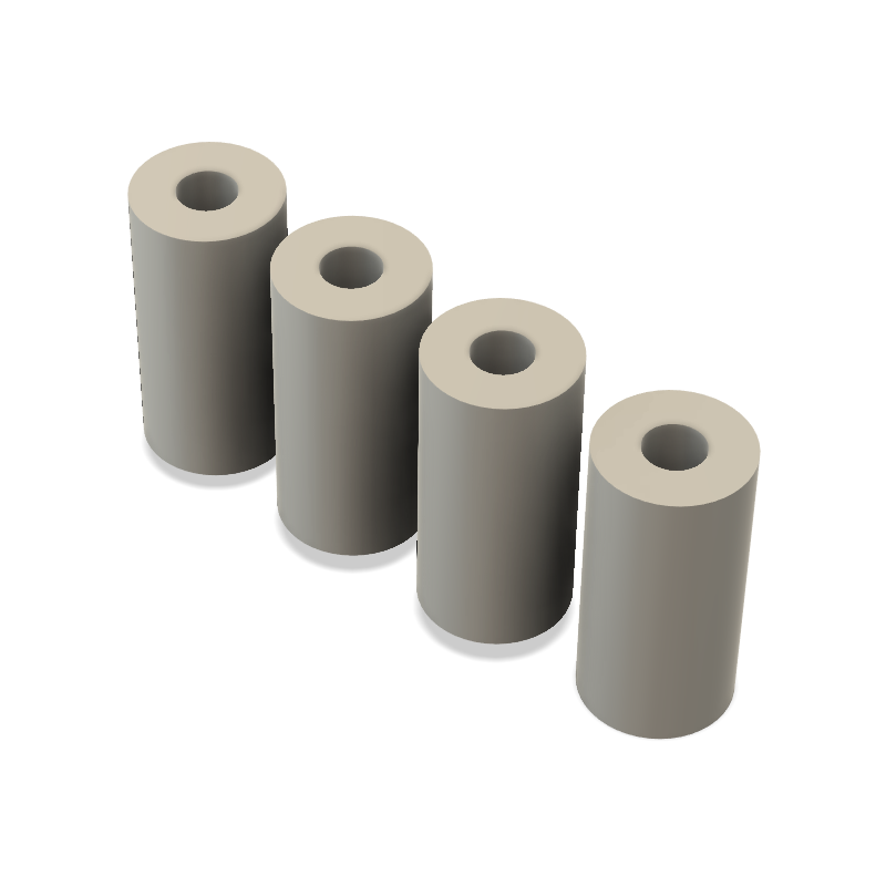 VDBA-3D Afstandsbussen 15 x 30 MM (Set van 4 stuks)