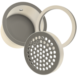 VDBA-3D Hertz ML700.3 Speakerbehuizing + Roosters + Borgringen (Set van 6 stuks)