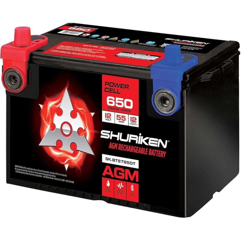METRA Shuriken 650W CRANK AMPS / 55 AMP AGM 12V Accu