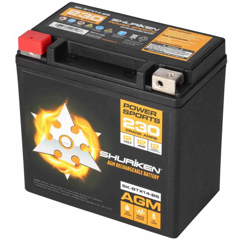 METRA Shuriken 230 CRANK AMPS / 12 AMP AGM 12V Power Sports Accu