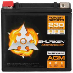 METRA Shuriken 230 CRANK AMPS / 12 AMP AGM 12V Power Sports Accu