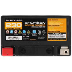 METRA Shuriken 230 CRANK AMPS / 12 AMP AGM 12V Power Sports Accu