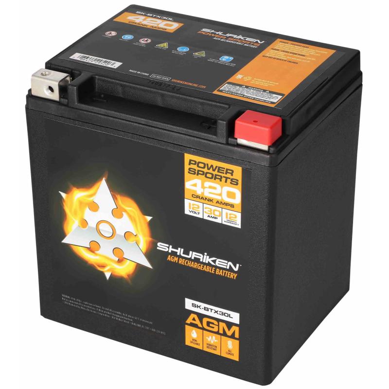 METRA Shuriken 420 CRANK AMPS / 30 AMP AGM 12V Power Sports Accu
