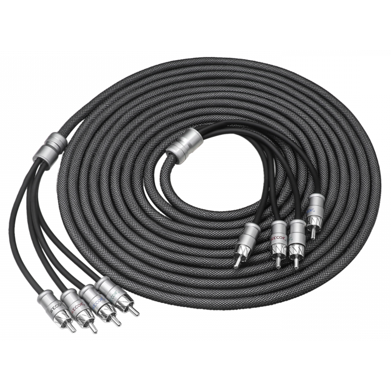 Recoil Echo Max Premium 4 Kanaals OFC RCA Kabel 270 CM