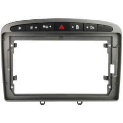 ACV 9 INCH Inbouwframe Peugeot 308 Vanaf 2007 - 2015 (Grijs) (Kenwood DMX80AXS)