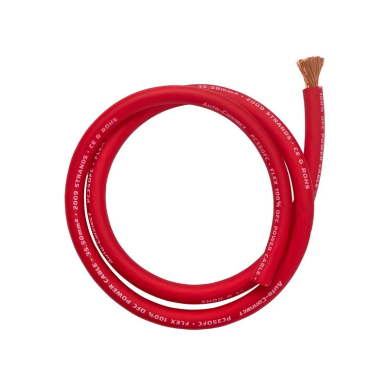 Auto-Connect PC35OFCR 35 MM2 100% Koper Voedingskabel Rood (1 Meter)
