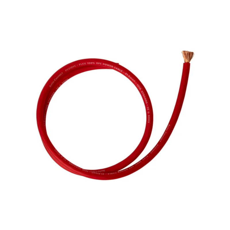 Auto-Connect PC21OFCR 21 MM2 100% Koper Voedingskabel Rood (1 Meter)